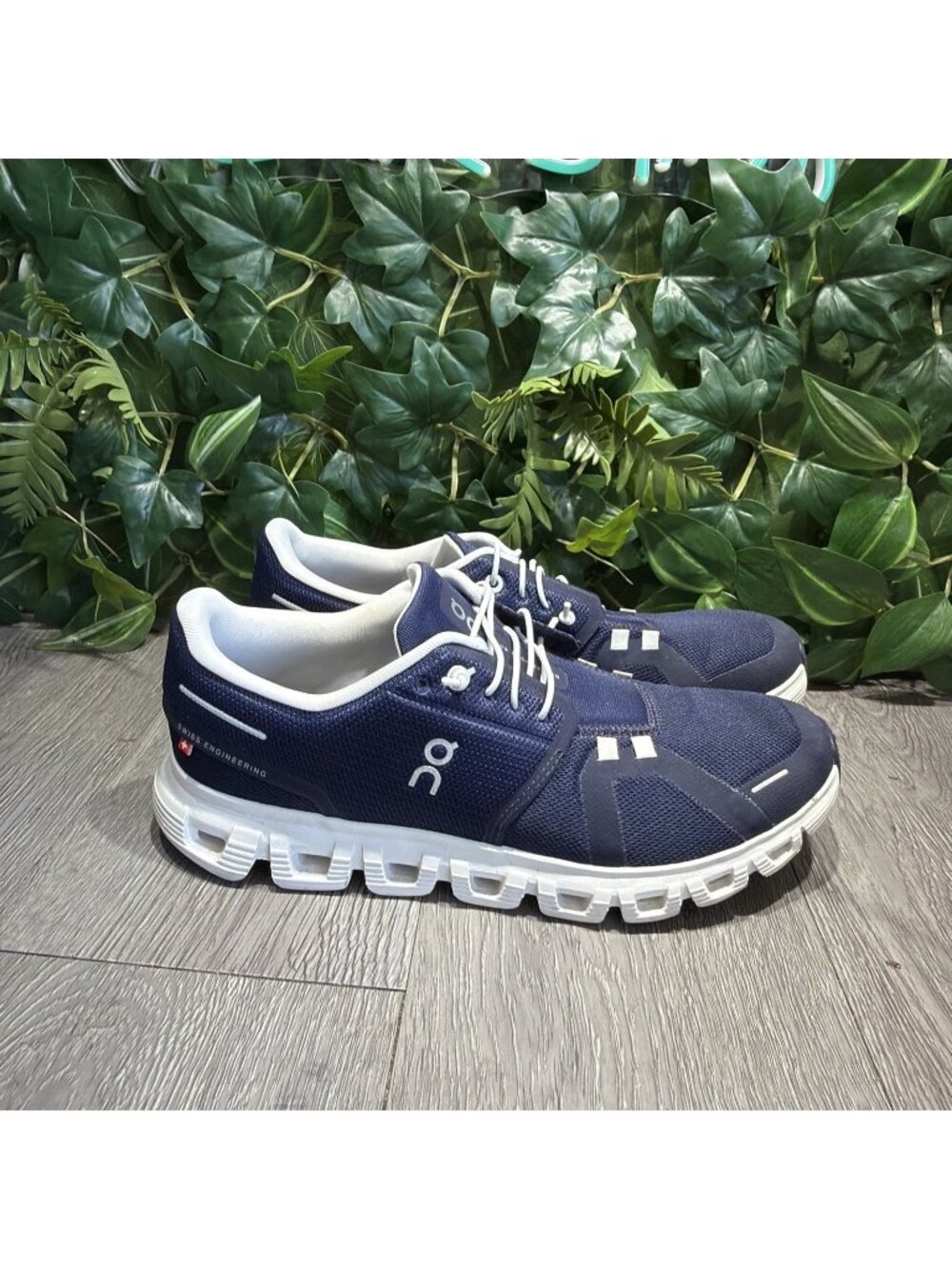 Mens On Cloud 6 New Generation blue/white sneakers running shoe Sz 8.5